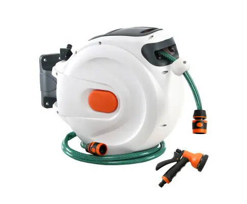 Greenfingers Retractable Hose Reel 20M Garden Water Spray Gun Auto Rewind