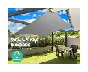 Instahut Shade Sail 6x6m Rectangle 280GSM 98% Grey Shade Cloth