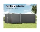 Instahut Side Awning Sun Shade Outdoor Retractable Privacy Screen 2X6M Grey