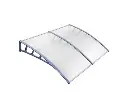 Instahut Window Door Awning Canopy 1.5mx2m Transparent Sheet Grey Plastic Frame