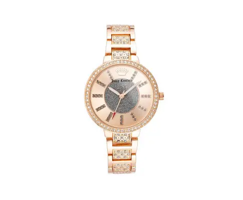 Juicy Couture Rose Gold [Metal] Fashion Watch with Rhine Stone Facing One Size