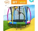 Kahuna 8ft Outdoor Trampoline Kids Children With Safety Enclosure Mat Pad Net Ladder Basketball Hoop Set