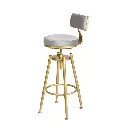 Levede Bar Stools Kitchen Stool Chair Swivel Barstools Velvet Padded Seat