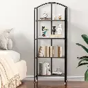 Levede Display Shelf Bookshelf Foldable Bookcase Kitchen Office Storage 4 Tier