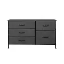 Levede Storage Cabinet Tower Chest of Drawers Dresser Tallboy 5 Drawer Grey