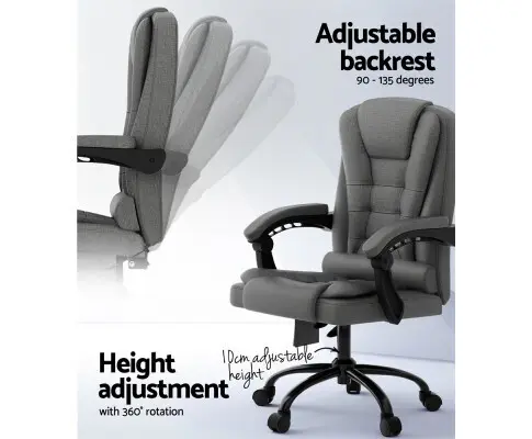 Artiss 2 Point Massage Office Chair Fabric