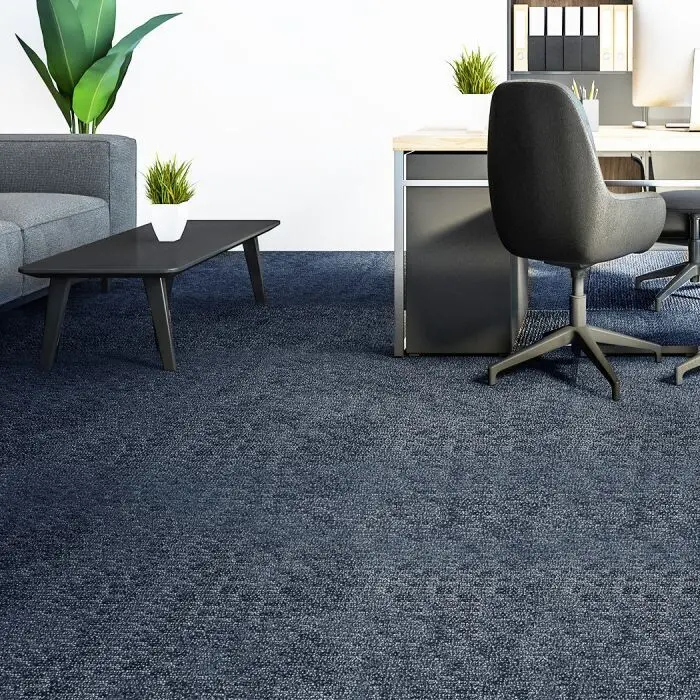 Marlow 20x Carpet Tiles 5m2 Box Heavy Commercial Retail Office Premium Flooring Blue