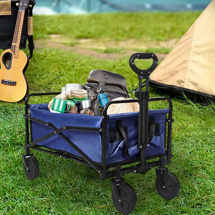 Lambu Garden Trolley Cart Foldable Picnic Blue