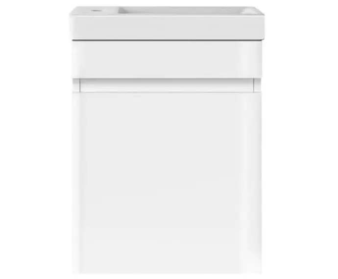 AMIRRA Slim Bathroom Vanity Cabinet with Basin Bowl (White)