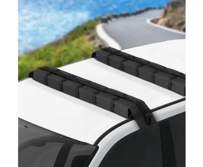 Universal Soft Car Roof Rack 116cm Kayak Luggage Carrier Adjustable Strap Black