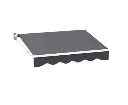 Instahut Retractable Folding Arm Awning Manual Sunshade 2Mx1.5M Grey