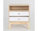 Bedside Table Side Storage Cabinet Nightstand Bedroom 2 Drawer ANYA OAK