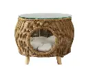 Gardeon Coffee Side Table Wicker Aluminium Desk Pet Bed Storage Outdoor Furniture