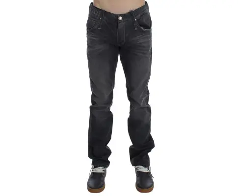 ACHT Mens Jeans - Straight Regular Fit with Logo Details W34 US Men