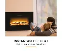 CARSON 100cm Electric Fireplace Heater Wall Mounted 1800W Stove with Log Flame Effect