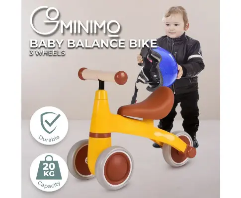 GOMINIMO 3 Wheels Baby Balance Bike (Yellow)