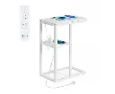 Bedside Table with Power - Chic Look, White