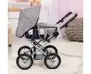 City Star Doll's Pram Bag, Denim Grey and Blue