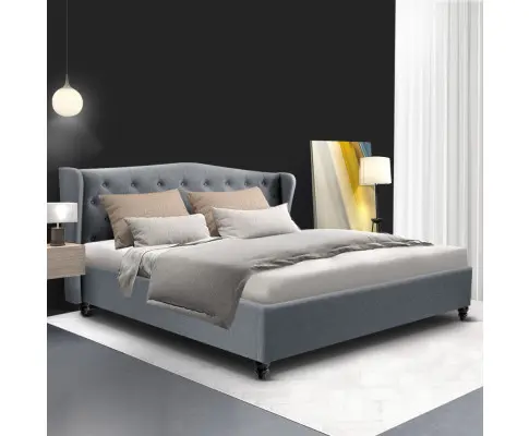 Artiss Bed Frame King Size Grey PIER