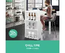 Artiss Bar Table 3-tier Storage Shelves White