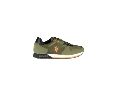 US POLO ASSN Men's Green Polyester Sneaker - 44 EU