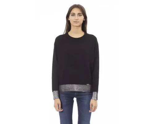 Baldinini Metal Monogram Crew Neck Sweater S Women