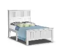 Artiss Bed Frame King Single Size Wooden with 3 Shelves Bed Head White