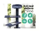 i.Pet Cat Tree 100cm Scratching Post Scratcher Tower Wood Condo House Trees Bed