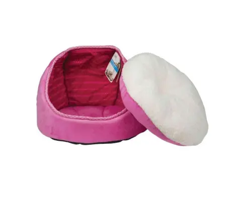 Cat Bed - Fleece Pink Monaco Lounge Couch Cave Plush Cushion Pet All For Paws