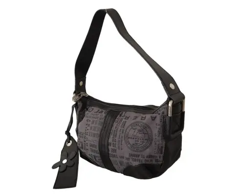 WAYFARER Fabric Gray Printed Shoulder Purse Handbag One Size Women