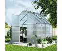 Greenfingers Greenhouse Aluminium Green House Polycarbonate Garden Shed 2.4x1.9M