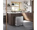 Dual Kitchen Bin, 2 x 30L, Silver