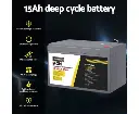 Giantz AGM Battery 12V 15Ah Deep Cycle Box Portable Solar Caravan Camping