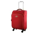 Pierre Cardin 40L Cabin Soft-Shell Suitcase Travel Luggage Bag 4-Wheel Case - Red