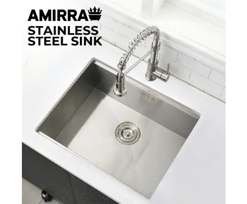 AMIRRA Kitchen Stainless Steel Sink 440mm x 340mm with Nano Coating (Silver Black)