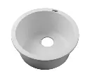 Cefito Stone Kitchen Sink Round 430MM Granite Under/Topmount Basin Bowl Laundry White