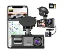 WIFI 3 Channels Dash Cam 1080P Full HD Car Dashcam Comes with Free 32GB Card