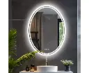 Interior Ave - LED Oval Frameless Salon / Bathroom Wall Mirror - 50 x 70cm