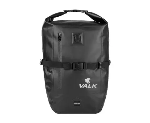 VALK 25L Pannier Bike Bag Saddlebag Rear Bicycle Waterproof Storage Black