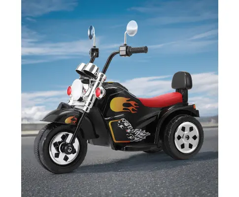 Rigo Kids Ride On Car Motorcycle Motorbike Electric Toys Horn Music 6V Black