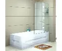 1200 x 1450mm Frameless Bath Panel 10mm Glass Shower Screen By Della Francesca