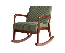 Artiss Rocking Armchair Nursery Chair Corduroy Green