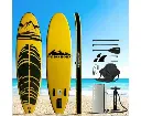 Weisshorn Stand Up Paddle Board 10.6ft Inflatable SUP Surfboard Paddleboard Kayak Surf Yellow