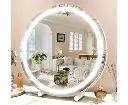 45cm Large Makeup Desk Mirror Lights Round LED Makeup Make up Mirror Bedroom Tabletop Touch Control White