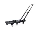 Foldable Hand Flatbed Trolley Cart 6 x 360 Degree Rotating Wheels with Maximum Load 200Kg