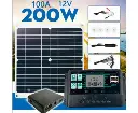 200W 12V Solar Panel Kit With Regulator 200 watt Mono Caravan Camping Charger