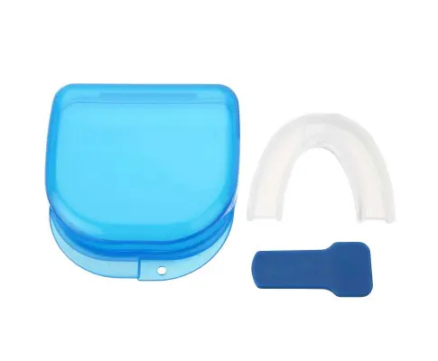 2x Mouthguard Mouthpiece + 2x Nose Clip Anti Snoring Aid Sleep Breathing Device