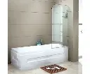 700 x 1450mm Frameless Bath Panel 10mm Glass Shower Screen By Della Francesca