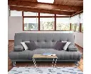 Sarantino Manhattan Sofa Bed Lounge Couch Futon Furniture Home Light Grey Linen Suite