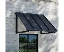 Instahut Window Door Awning Canopy 1mx1.2m Black Metal Frame